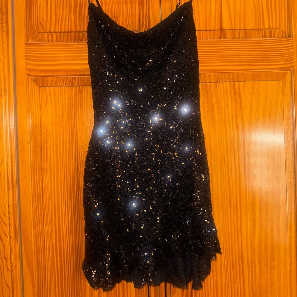Black Sequin Dress